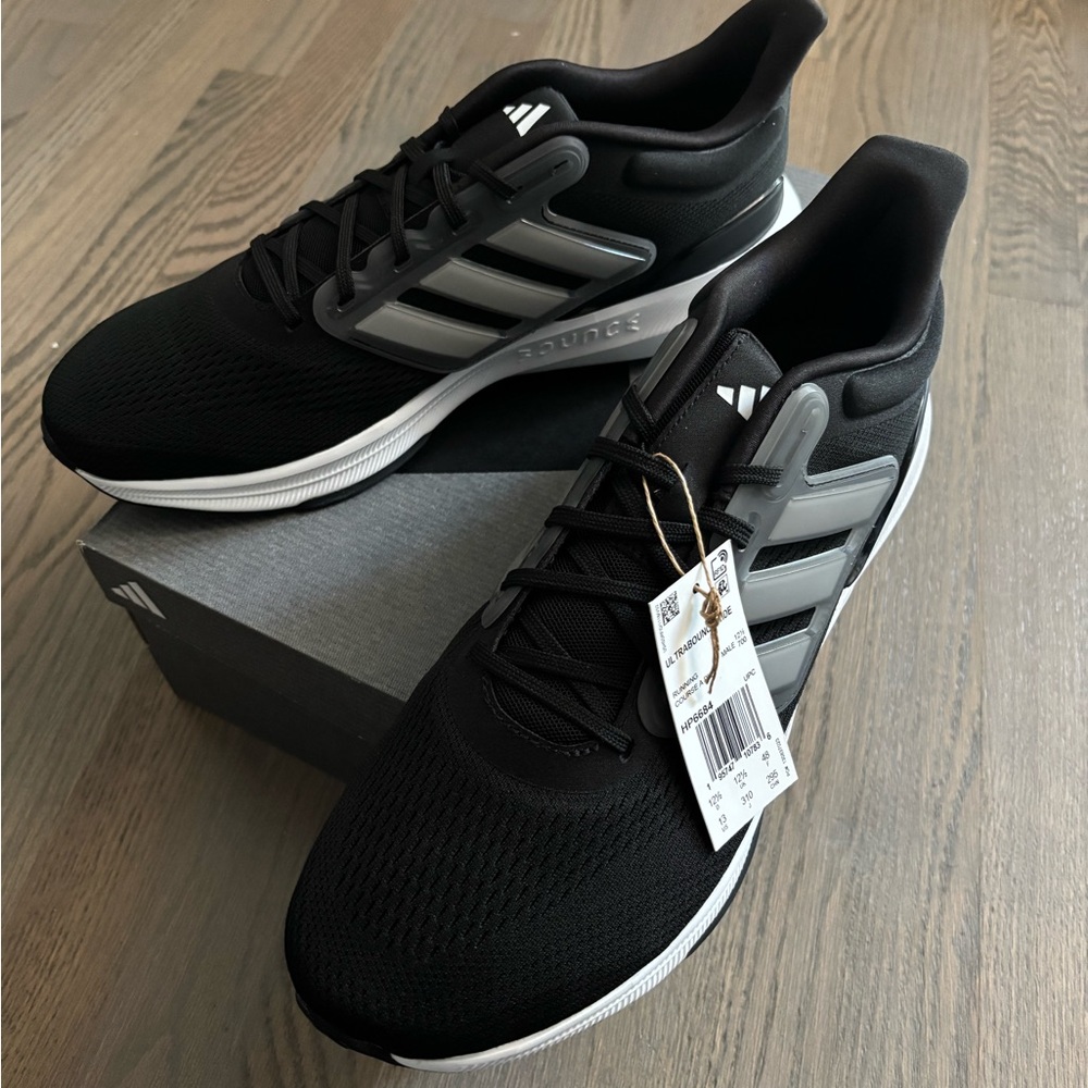 Adidas Men's Black and Gray Athletic Shoes
